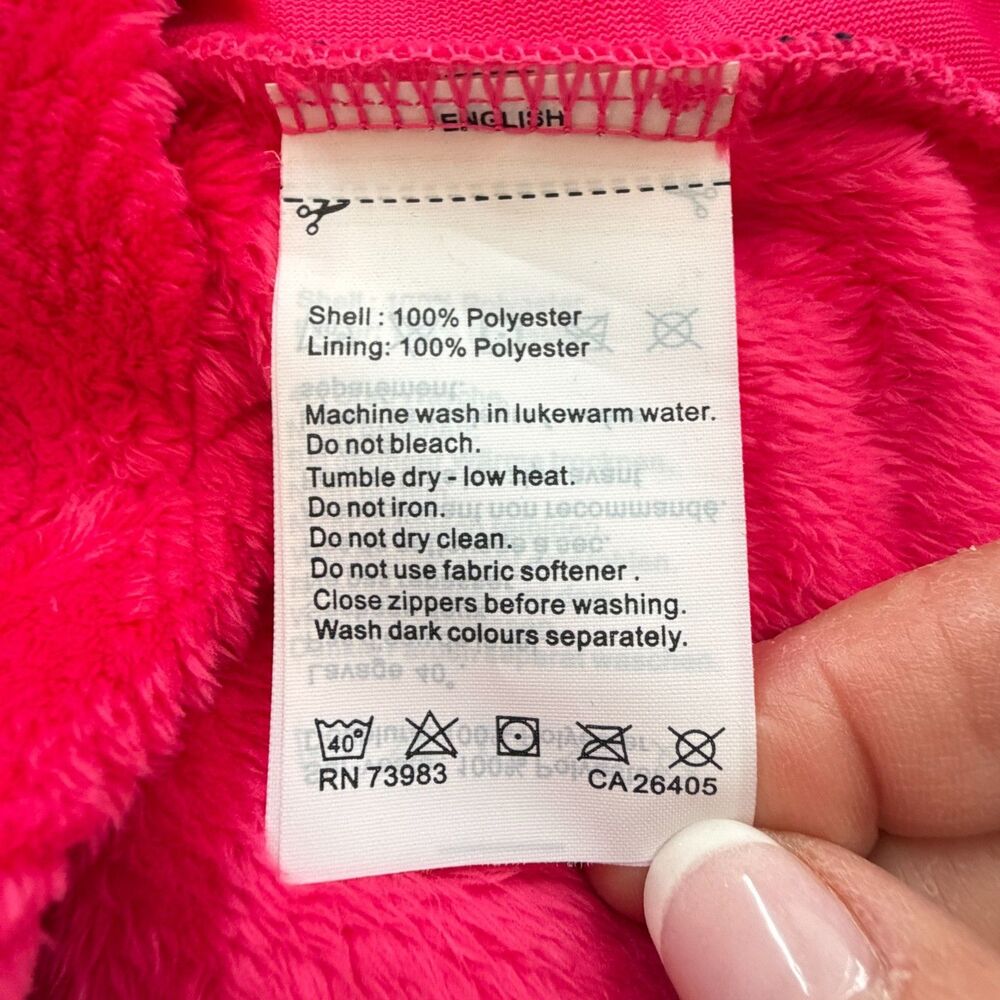 💐 Helly Hansen L Pink Fleece Jacket Full Zipper Hoodie Pockets Womens Fit - Picture 8 of 9